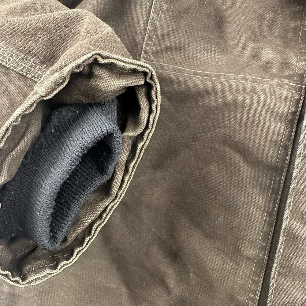 Mens XL TALL XLT Carhartt C26 DKB Chore Coat Jacket w/ Detachable Hood A148 DKB